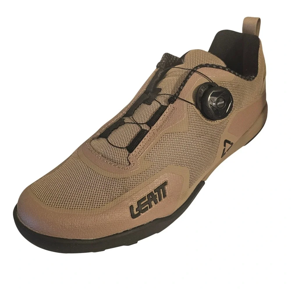 Leatt MTB 6.0 Clip V21 Mountain Bike Shoes Desert Tan Mens Size 10 SPD Cycling